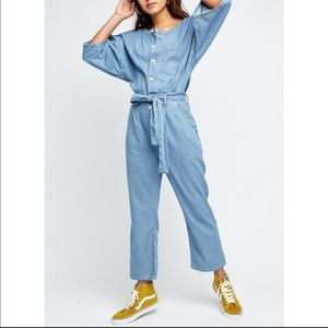 Free People Loco Blue Jumpsuit